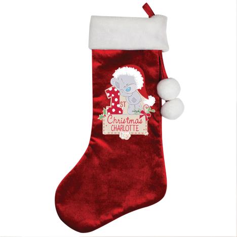 Personalised Tiny Tatty Teddy My 1st Christmas Luxury Red Stocking £16.99